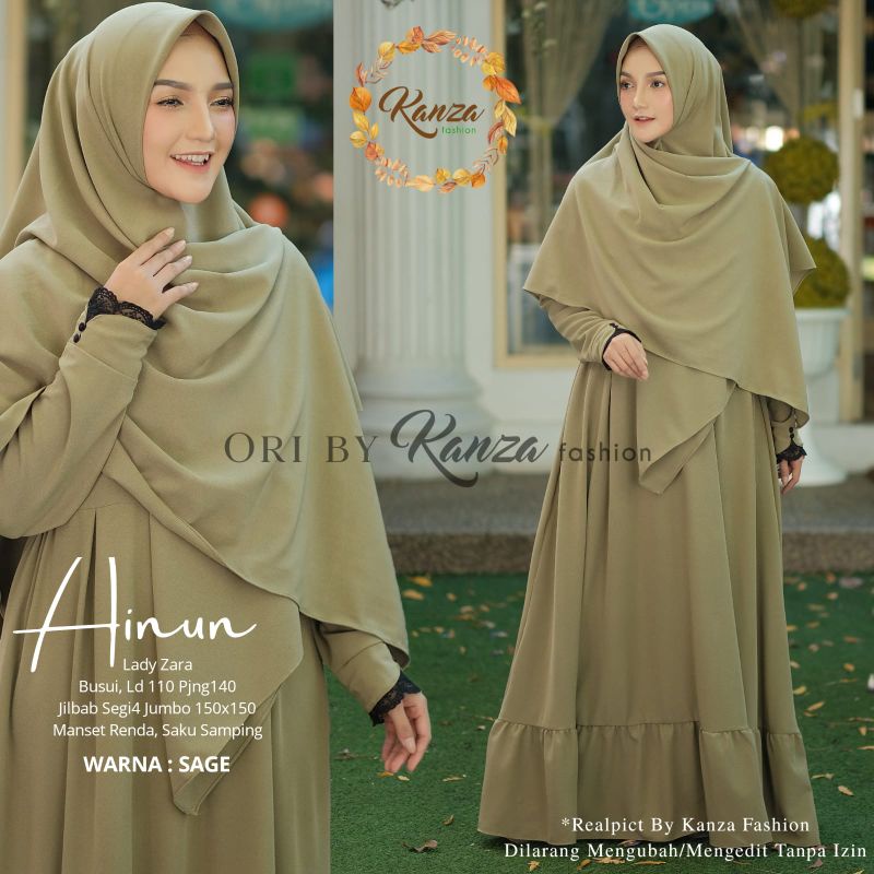 Baju Ainun Syar'i gamis dress by ORI Kanza Fashion