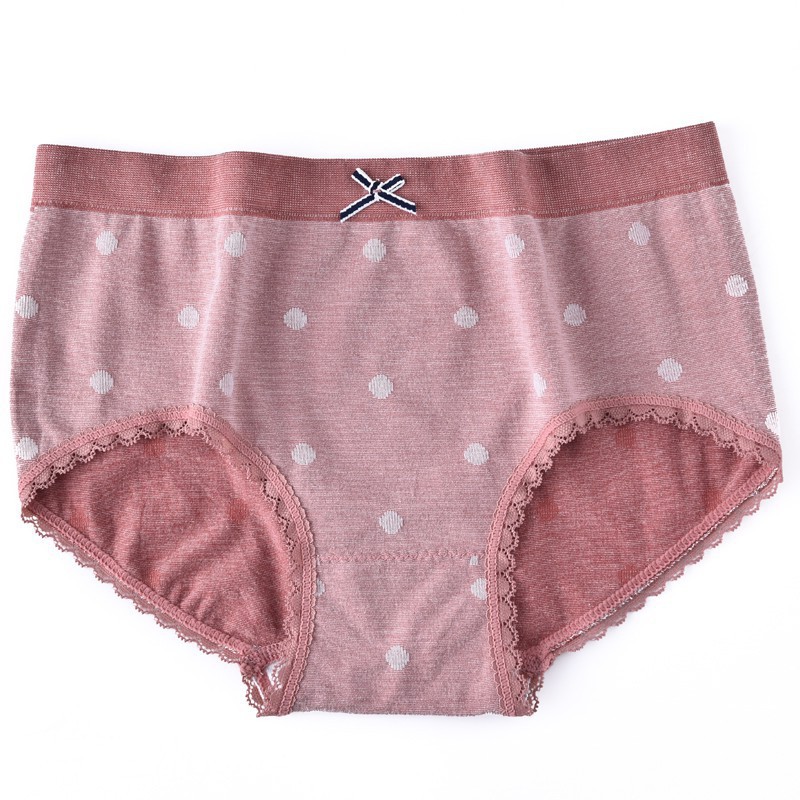 BEE - Celana Dalam Wanita Briefs Elastis Seamless Mid Waist Bahan Katun TM 9141-COKLAT