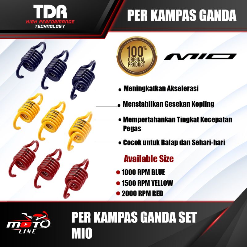 Per Kampas Ganda TDR Mio Karbu Mio J Fino Xeon 1000 1500 2000