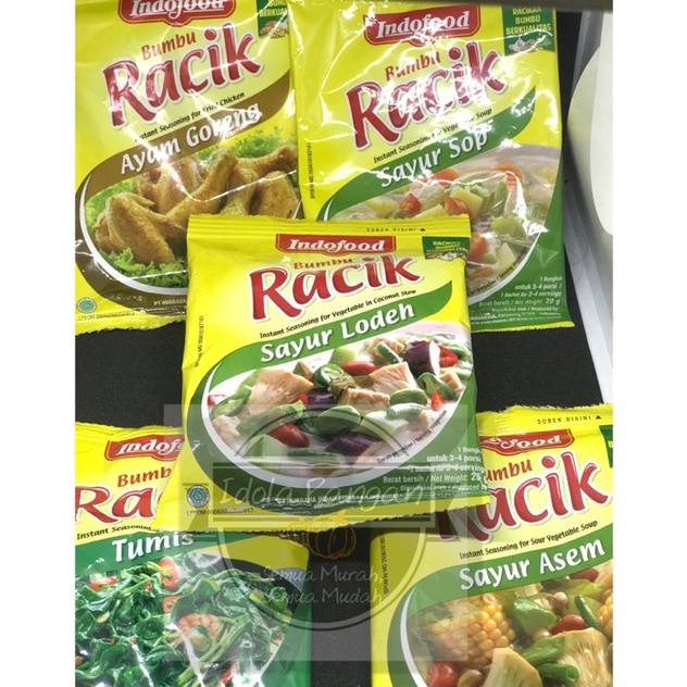 

Racik sayur asem lodeh sayur sop tumis dan ayam goreng 3 x 20 gr