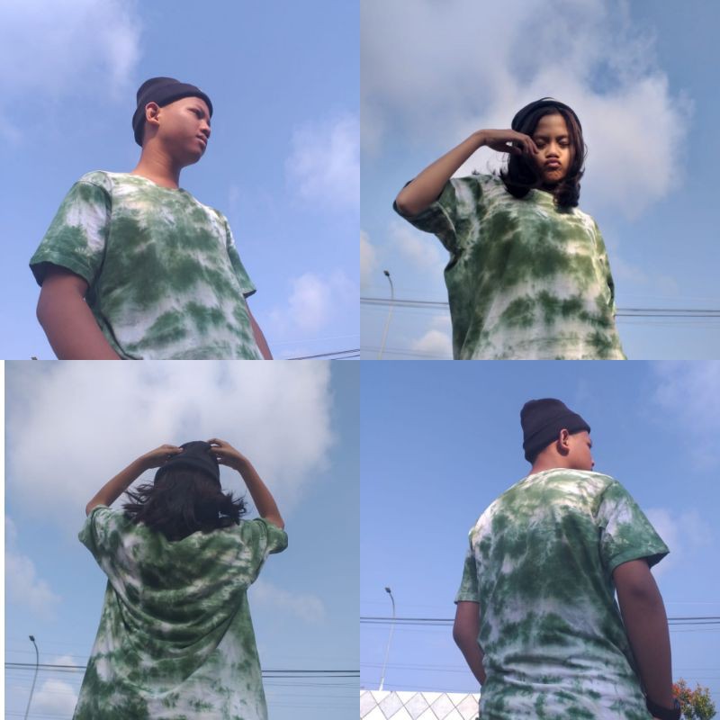 KAOS TIE DYE HIJAU DAUN