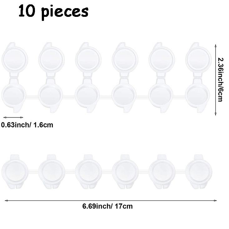 

Flash Discount 60 pcs 3ml Pot Cat Plastik Renteng Tabung Tempat Cat Akrilik / Acrylic Paint Cup