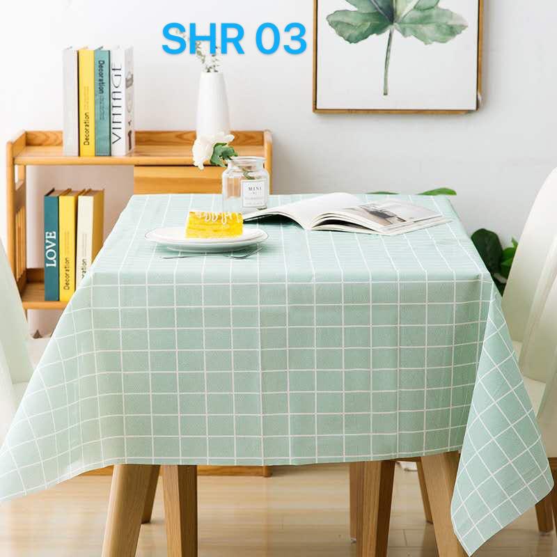 SHENAR- TAPLAK RUANG TAMU DAN MEJA MAKAN / BAHAN ANTI AIR DAN TEBAL UK. 137CM X 180CM MOTIF RANDOM