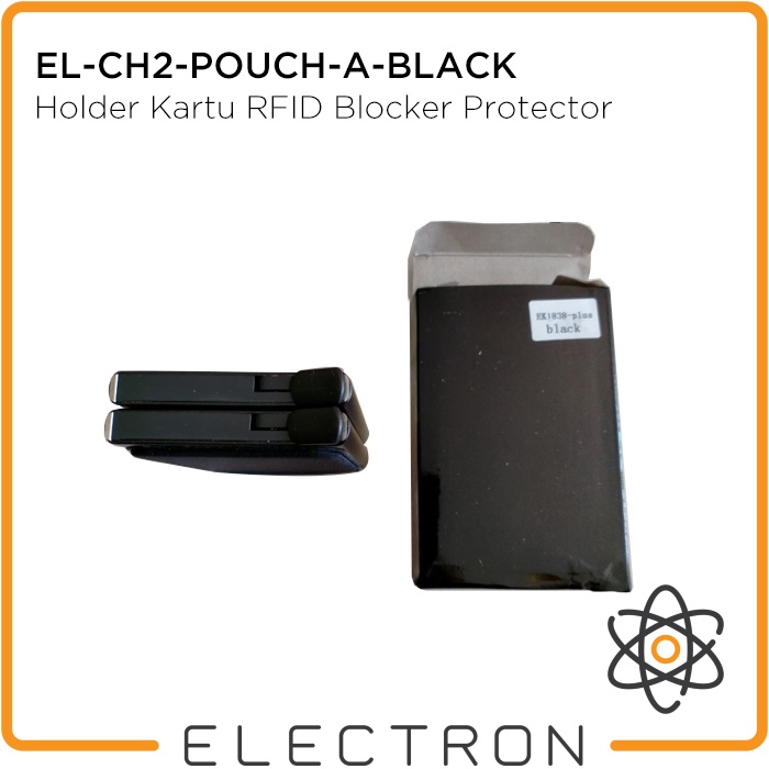 EL-CH2-POUCH-A-BLACK Card Holder Kartu RFID Blocker Protector Smart