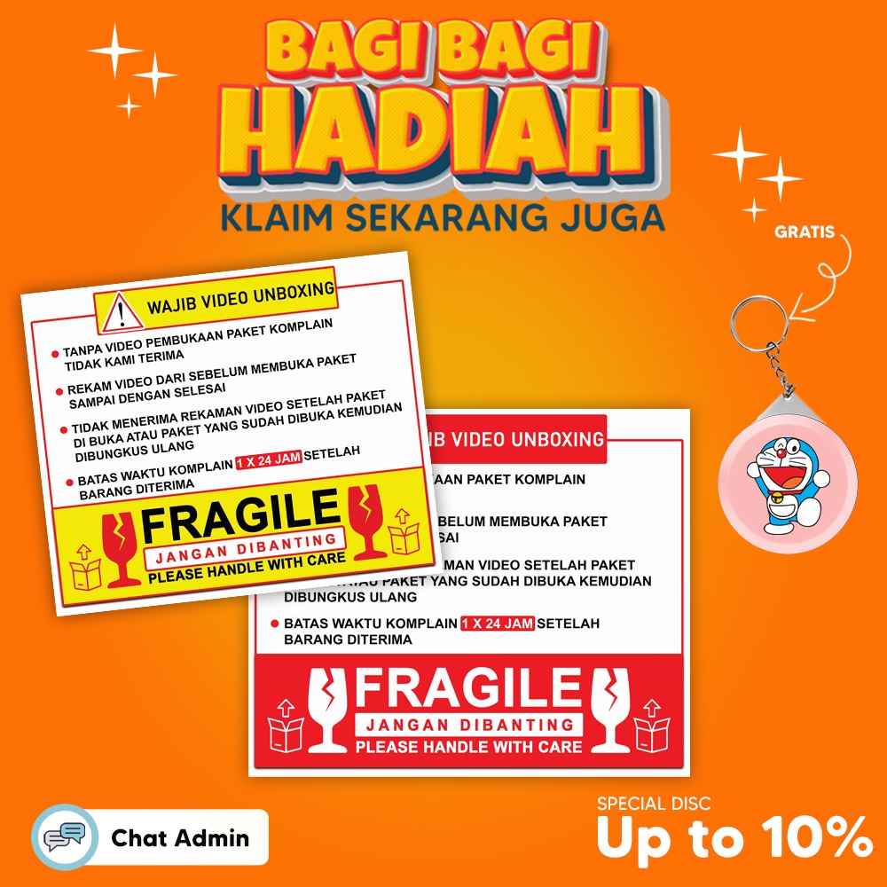 Sticker Unboxing Pengiriman Stiker Fragile Wajib Video Unboxing Stiker Segel Unboxing paket Olshop-2