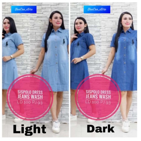 Sispolo dress bahan jeans adem