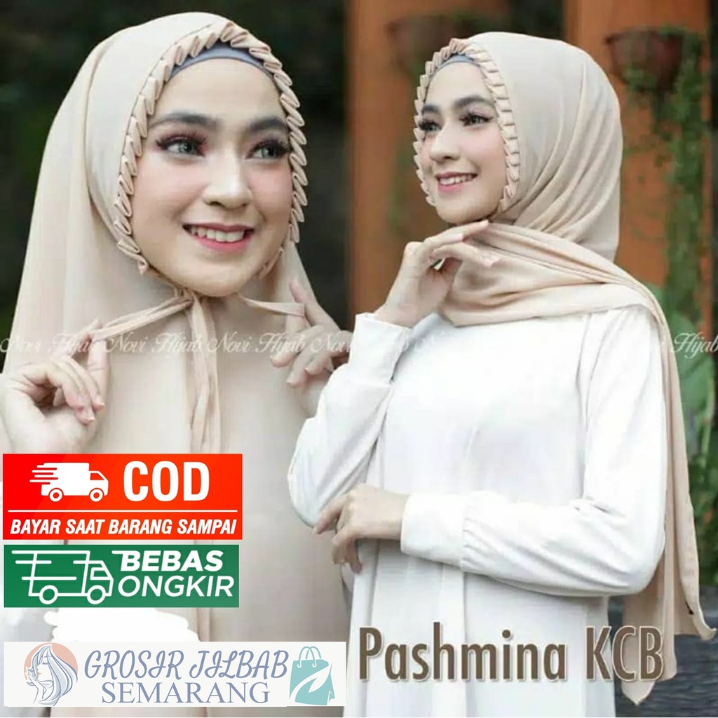 Jilbab Pashmina Tali Lipit KCB Diamond - Kerudung Wanita