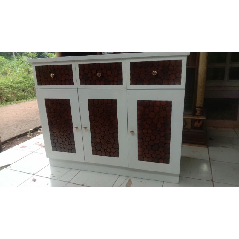Kitchenset minimalis kayu jati cat duco