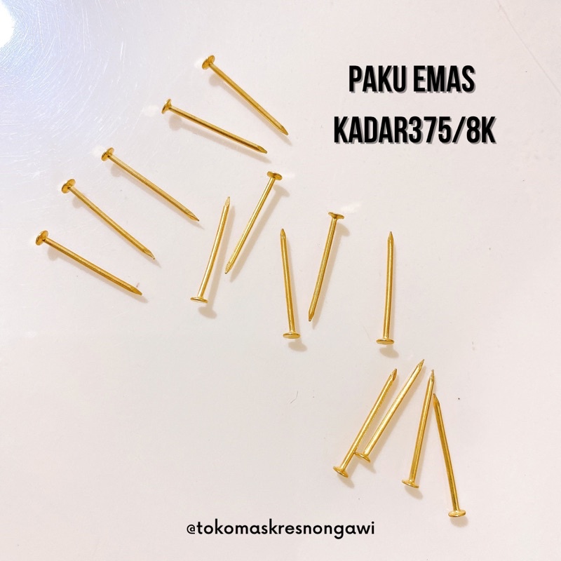 Paku emas kadar 375/8k emas asli