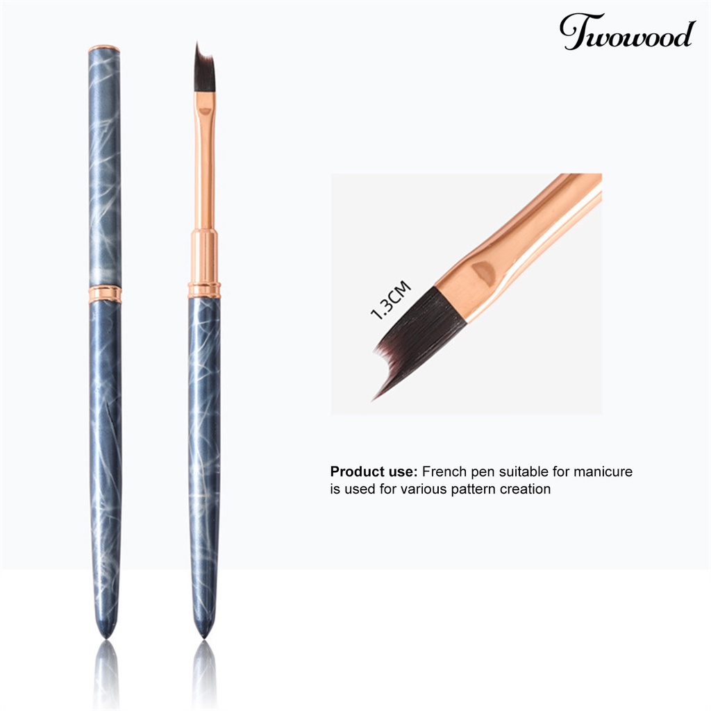 Twowood Pen Gambar Garis Bahan Metal Untuk Nail Art