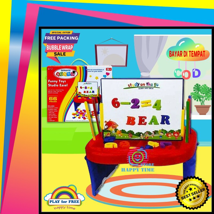 

Meja Belajar Lipat Papan Tulis Drawing Board Magnet Desk Mainan Edukasi Anak Balita White Board