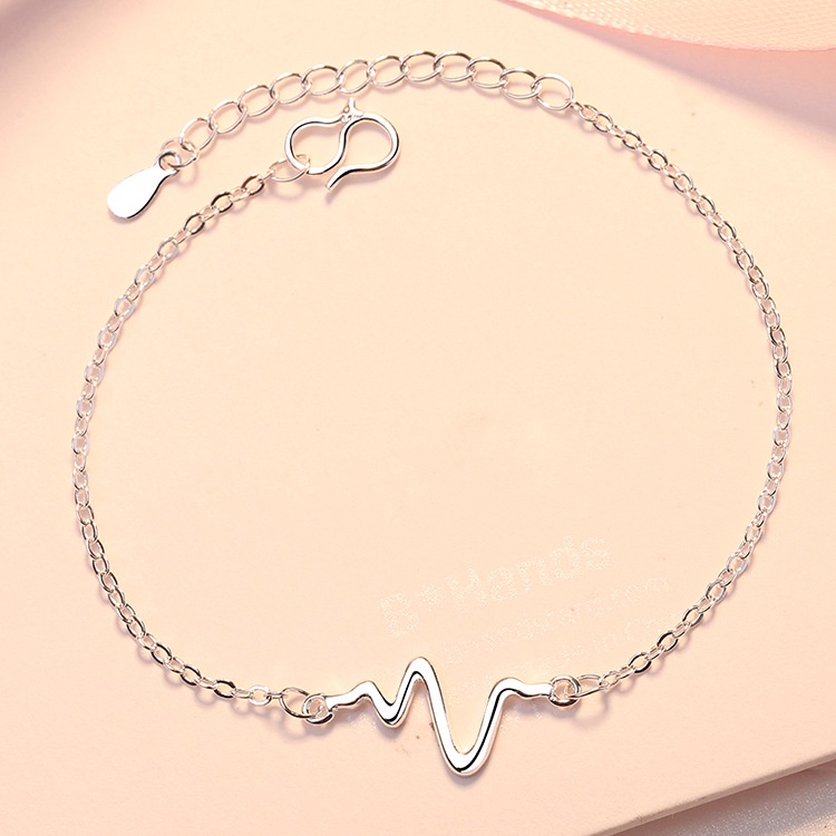 Gelang Perak Rumbai Fashion Tassel Silver Bracelet Charm Multilayer Heart Flower Cuff Bracelets Women Jewelry Accessories Gifts-22#