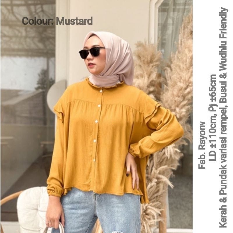 (DBY) BLOUSE HAEDA REMPEL DAILY KEMEJA BUSUI BLOUSE RAYON