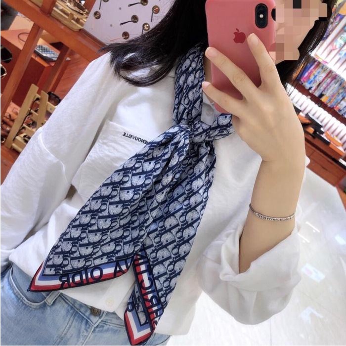 Shawl Christian Dior Scarf Size 90 X 90 Cm