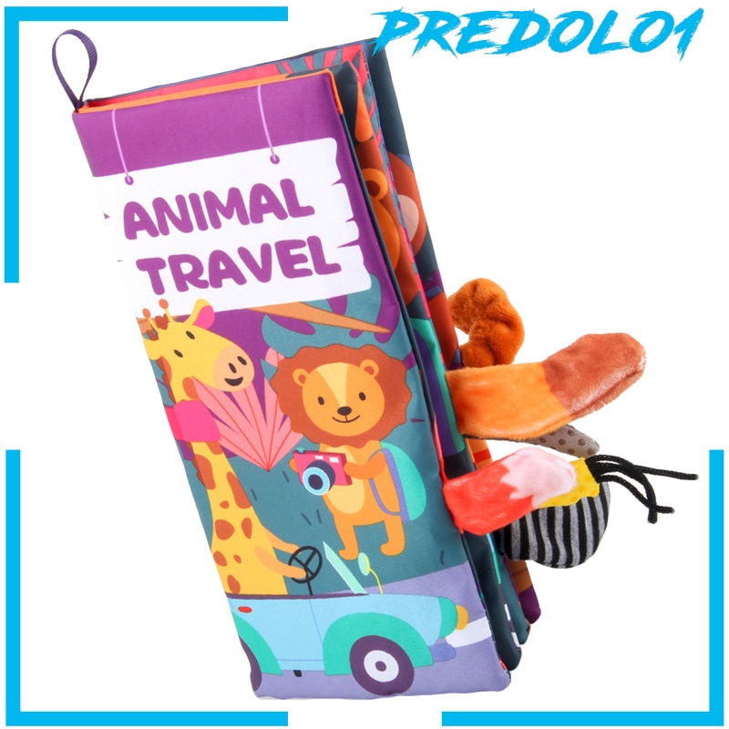 [PREDOLO1] Baby Soft Book Animal Rustling Sound Learning Teething Toy