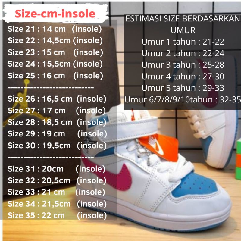 sepatu anak perempuan jordan size 24-35 jaminan real pict