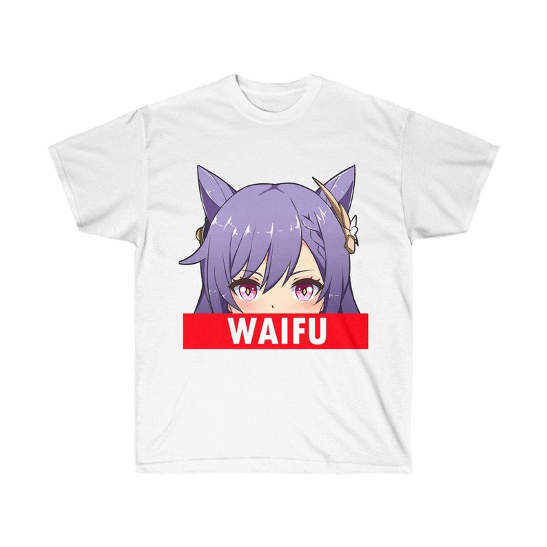 Tshirt Keqing as Waifu Genshin Impact Kawaii Girl Character