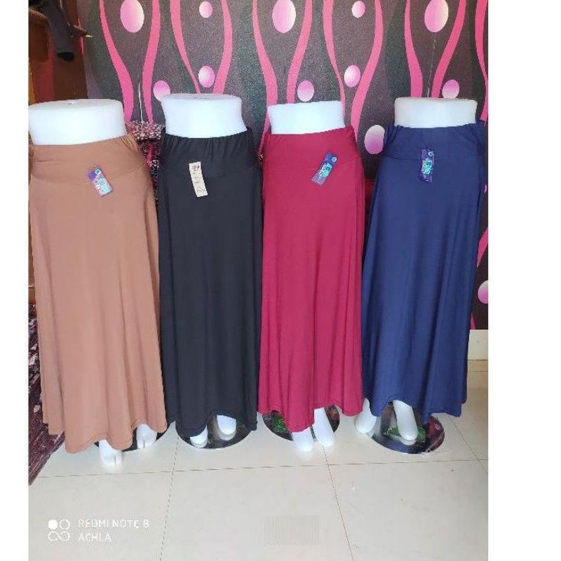 IN-JAYA ROK KERJA WANITA POLOS BASIC ROK JERSEY SUPER PREMIUM POLOS / ROK JERSEY MAYUNG JUMBO