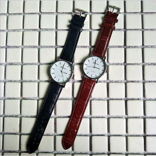 ✅Grosir Jam Senen - Jam Tangan Pria Geneva Pria Motif Kulit Buaya Import