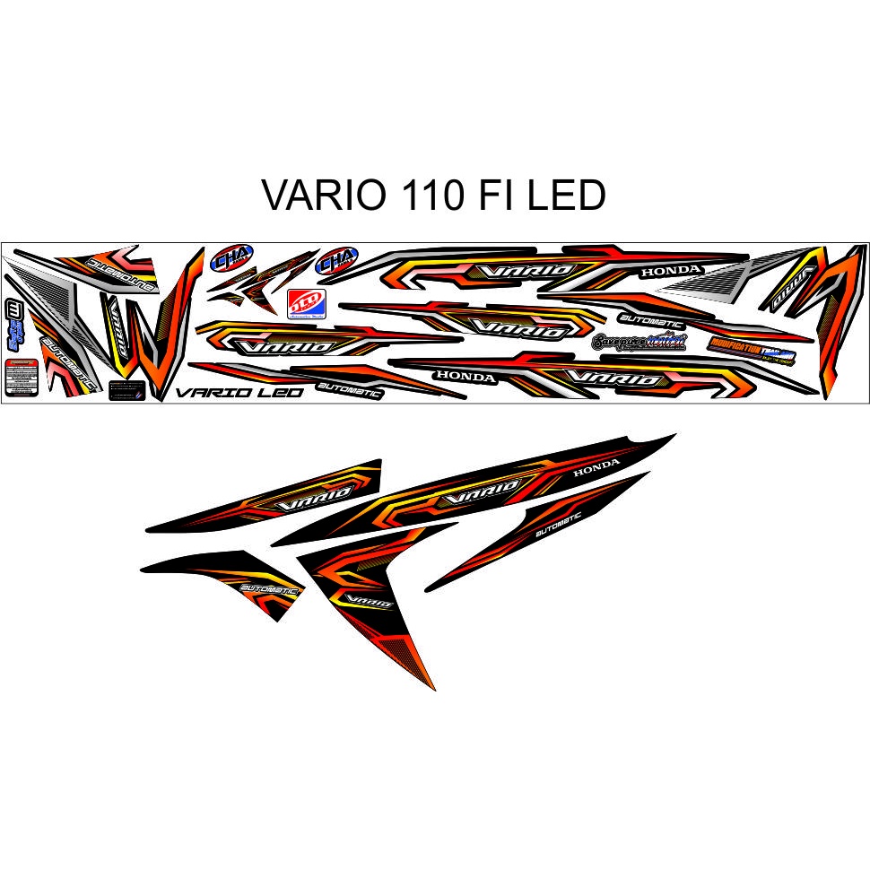 STRIPING STICKER MOTIP THAILOOK STIKER MOTOR VARIO 110 FI LED CUSTOM VARIO FI 110 VARIASI STRIPING S