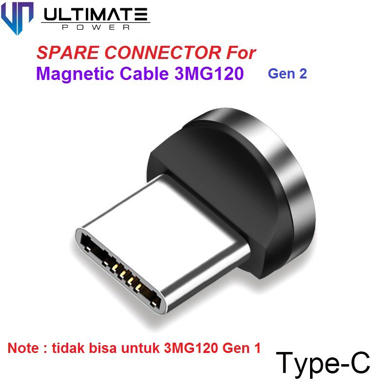 Ujung Konektor 3MG120 Gen 2 Ultimate Charger Type C untuk Magnetic Cable Original100%