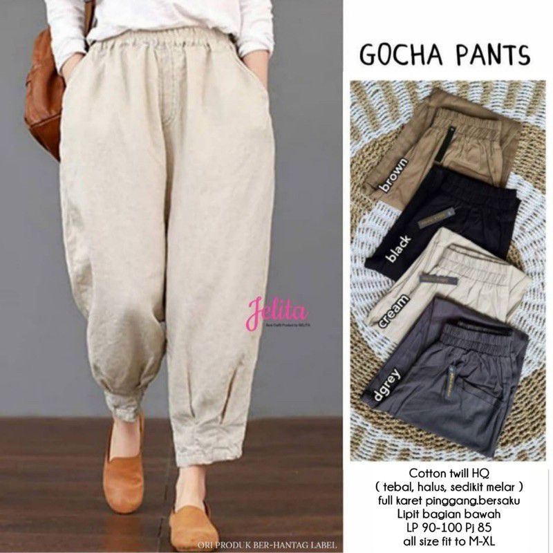 Gocha Pants Cotton Twill Premium / Celana Panjang Wanita