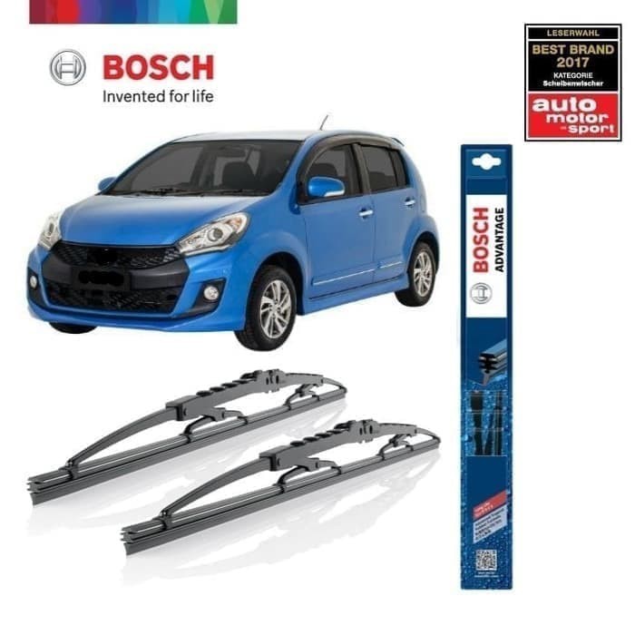 Wiper Blade Sirion 2010-2015 BOSCH Sepasang Advantage 17-21&quot; ORIGINAL