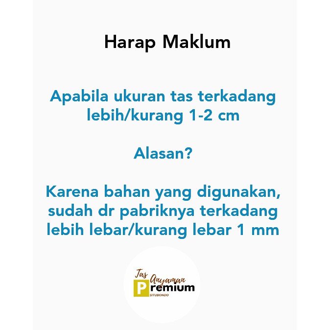 (Uk 5) Tas belanja/ Tas souvenir/ Tas Anyaman Premium Situbondo uk Besar