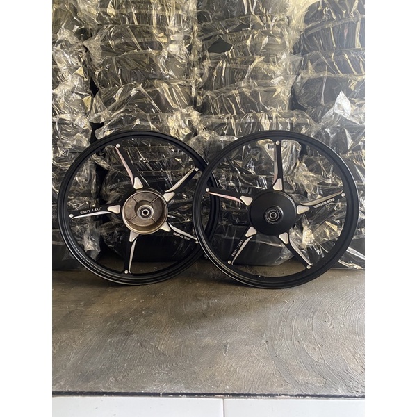 VELG ENKEI MAGIC BOY 140/140 ANODIZE CNC FG511 RING 17 BLACK HITAM PNP GRAND ASTREA C70