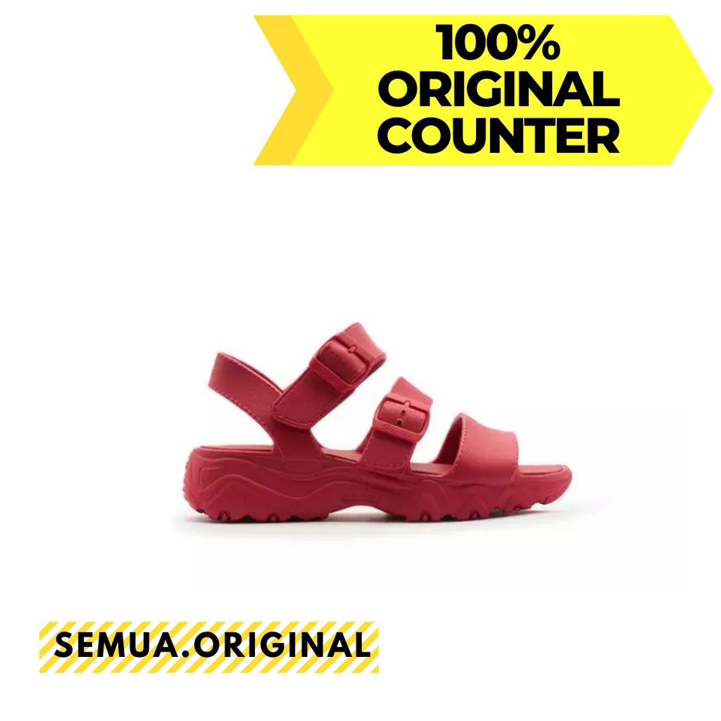 Skechers cali gear d'lites Merah Sendal Wanita/ Sepatu Sendal Wanita Original