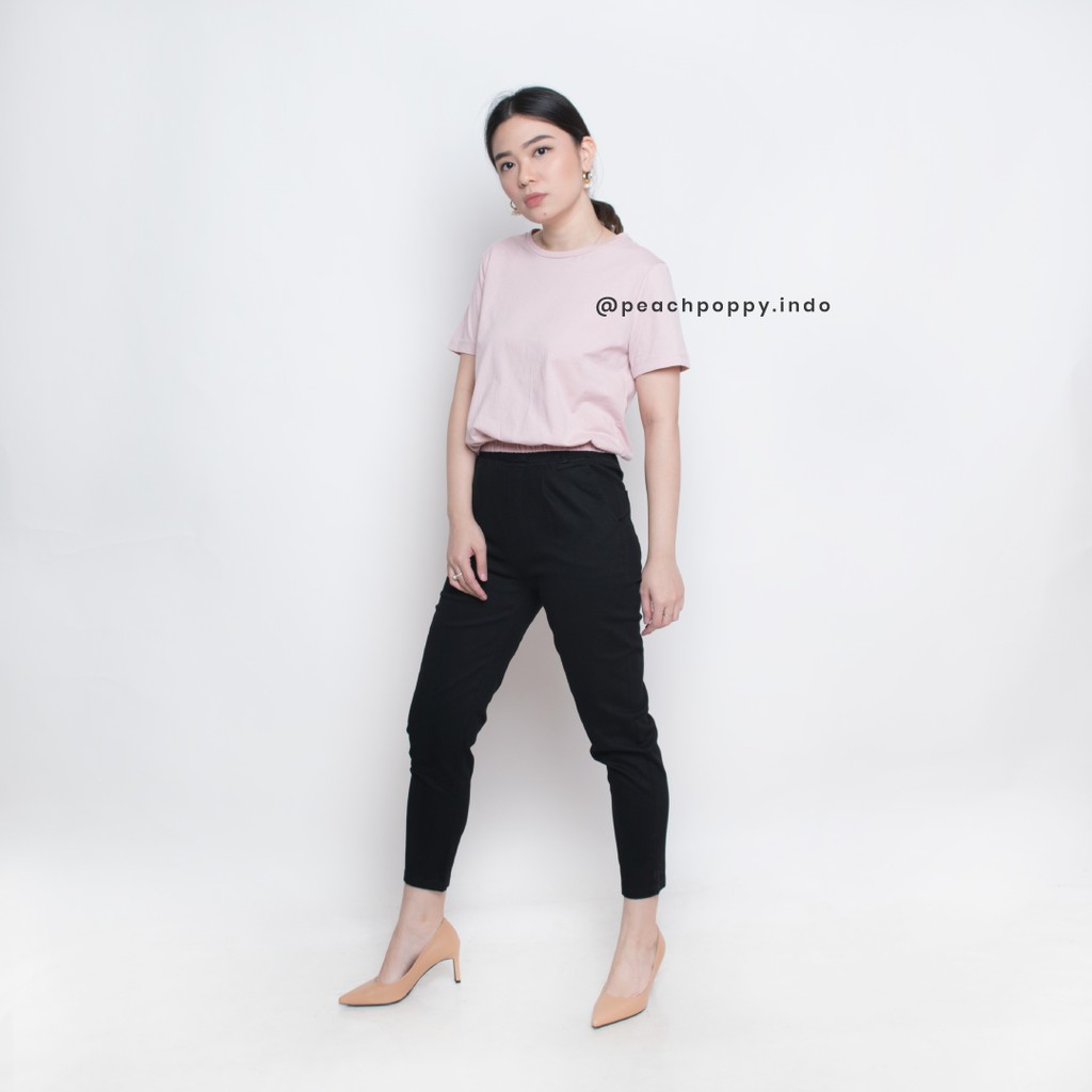 Peach Poppy Calee Top - Atasan Wanita Kaos Lengan Pendek