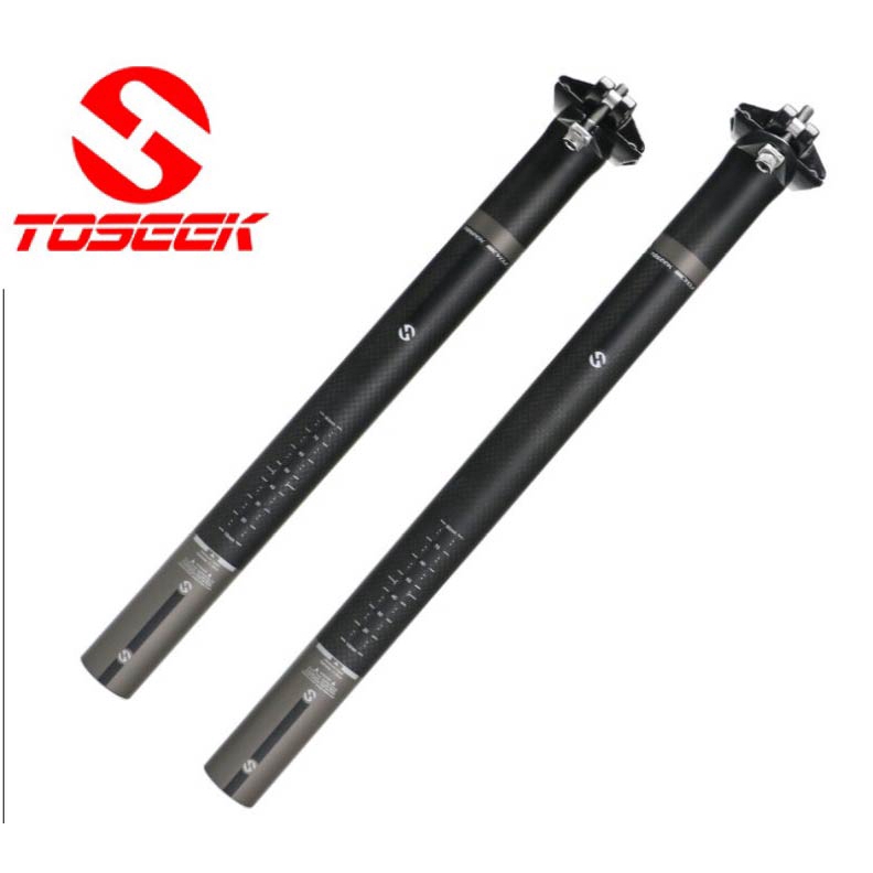 Karbon Seatpost TOSEEK 3K Sepeda Kursi pasca tabung MTB