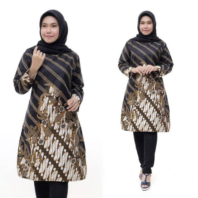 Jual Baju Batik Atasan Modern Kekinian Model Terbaru Tunik Fashion ...