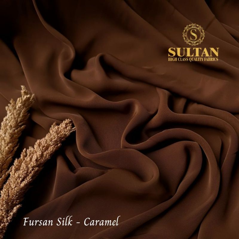 fursan silk caramel kain abaya sultan 50 cm