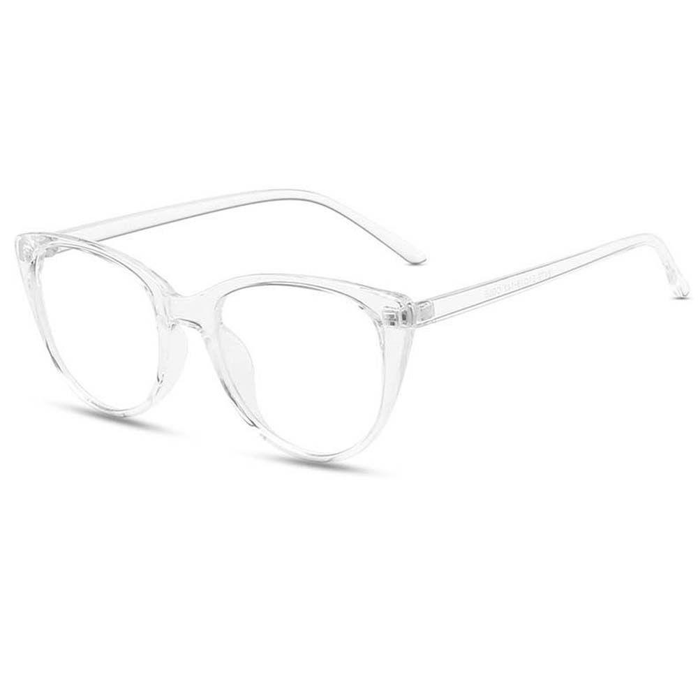 MXBEAUTY Cat Eye Glasses Sexy Elegant Flat Mirror Leopard Print Fashion Eyewear Black Fake Glasses