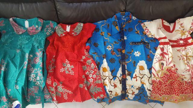 Qnunbatik Dress/terusan Batik Anak Perempuan Kd Melati Dasar Warna
