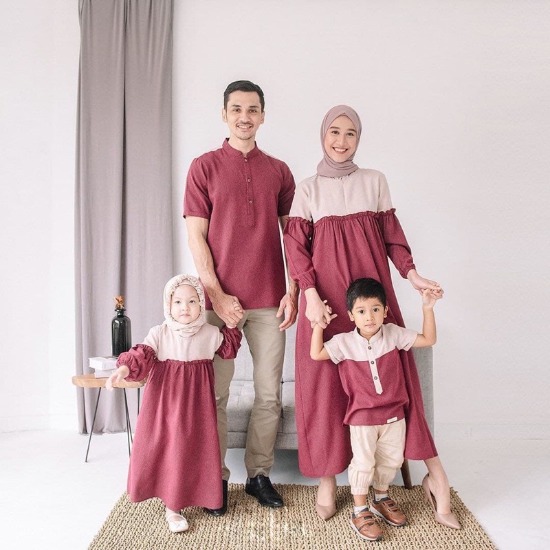 COUPLE KELUARGA MUSLIM COUPLE LEBARAN GAMIS COUPLE TERBARU 2022