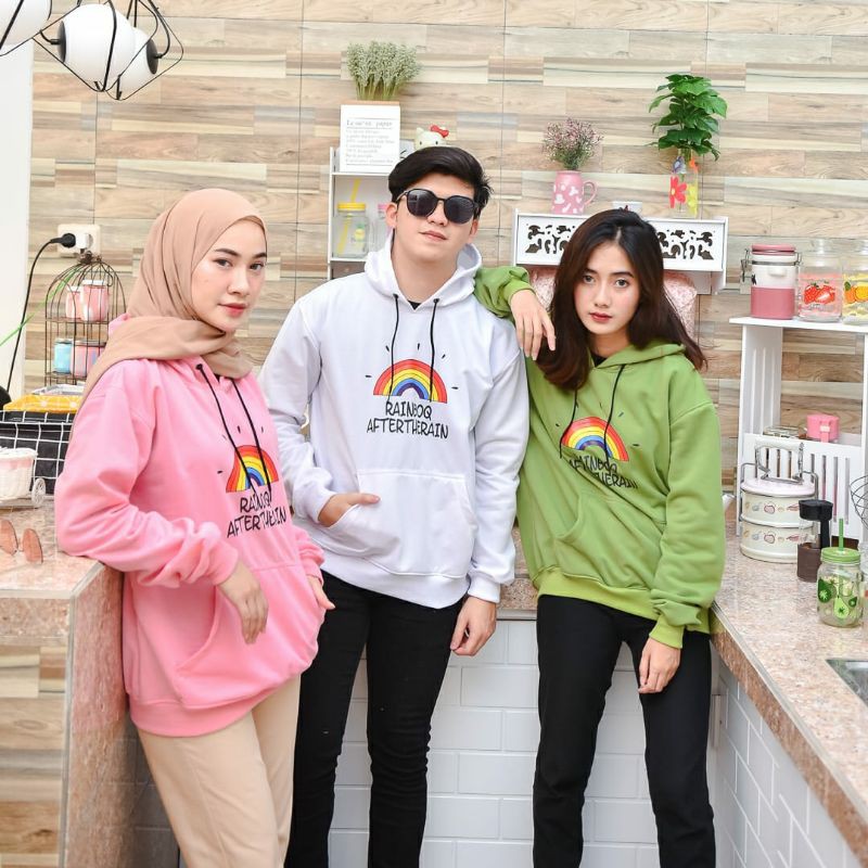 THE RAINBOW AFTER HOODIE WANITA - ATASAN KEKINIAN PREMIUM