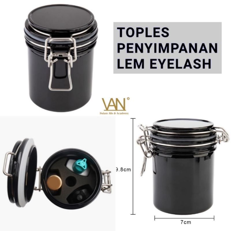 Toples Penyimpanan Lem Eyelash / Tempat Lem Eyelash Extesion