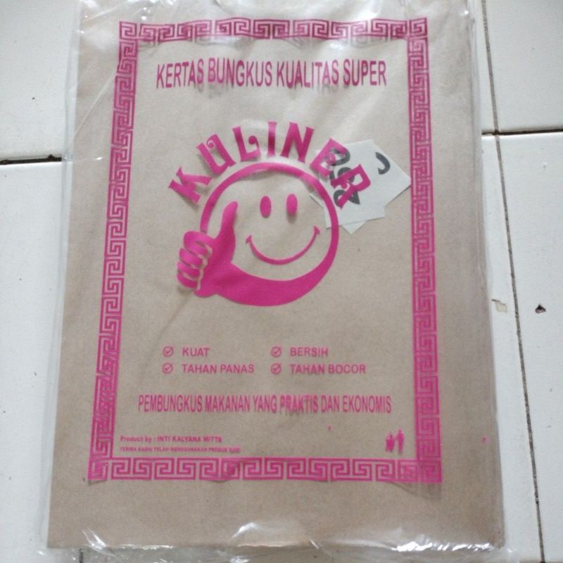 

kertas nasi coklat / kertas nasi warteq / kertas nasi uduk isi 250 lembar Uk 27x37