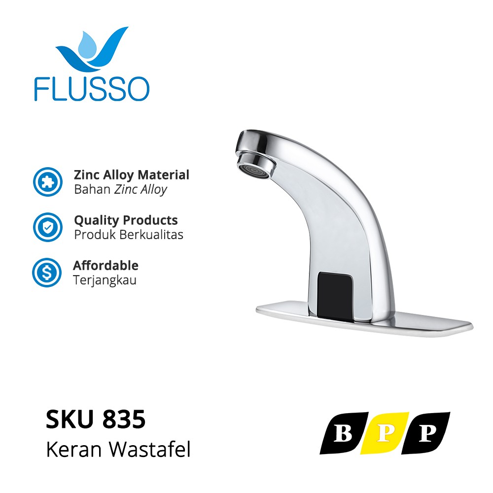 Kran Air Wastafel Sensor Otomatis Keran Sink Flusso Kwt Shopee Indonesia