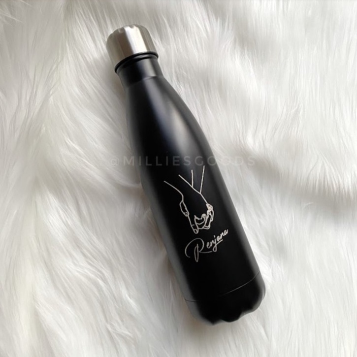 Tumbler Custom Laser GRAFIR - [[Harga SATUAN]] kado unik cocok untuk kado / couple - botol termos - FREE CUSTOM NAMA - tumbler LED, sakura, niagara, peas tumbler, tumbler sport, tumbler bowling - botol minum-2
