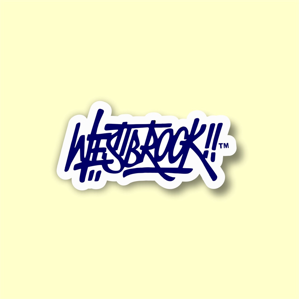 

stiker brand stiker distro westbrook bahan graftac anti air