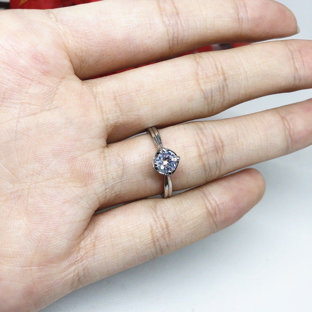 Cincin Xuping Asli Premium Solitaire Kelopak Bunga Bawah Putar Lapis Emas - BR443