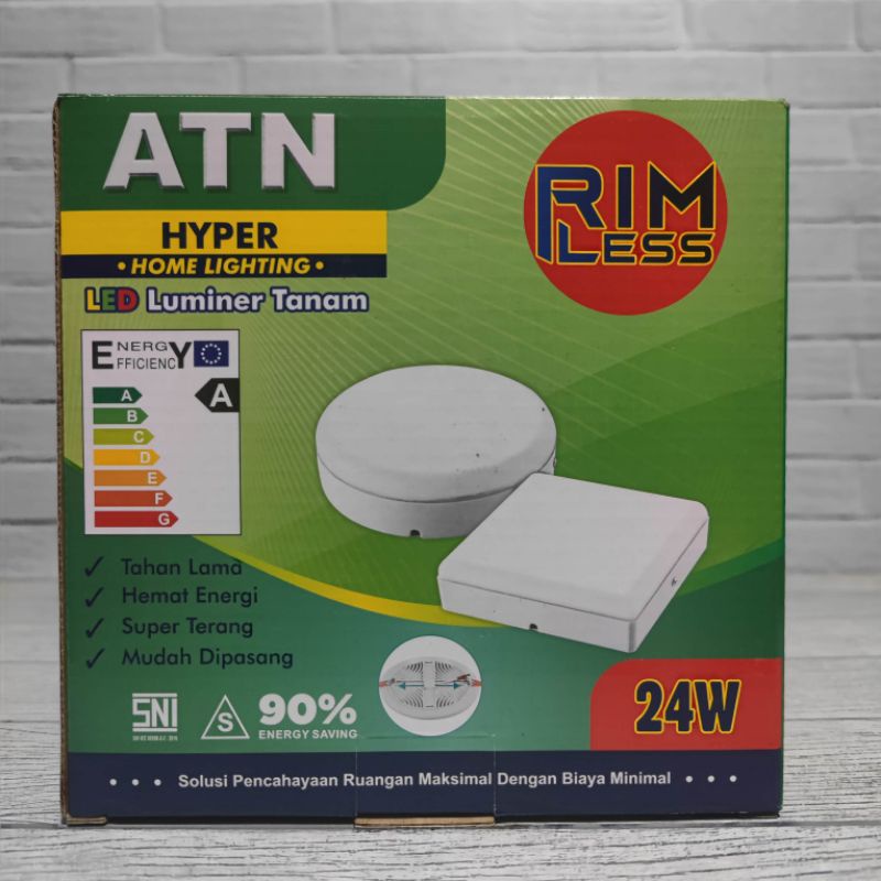 ATN PANEL LED 24W 24 WATT OB BULAT OUTBOW OUT BOW TEMPEL PLAFON SNI