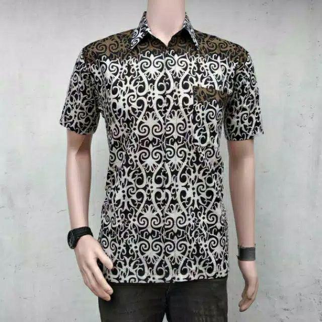 Kemeja Batik Pria Motif Morena Abu2