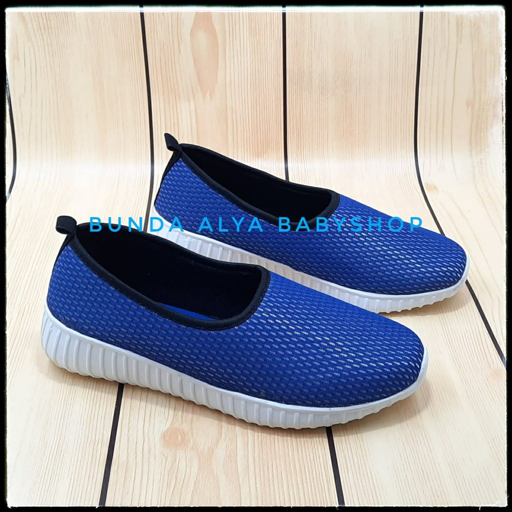 Sepatu Anak Perempuan Usia 1 - 7 Tahun BIRU Lentur - Sepatu Anak Cewek Cowok Sporty Size 22 - 35 Elastis