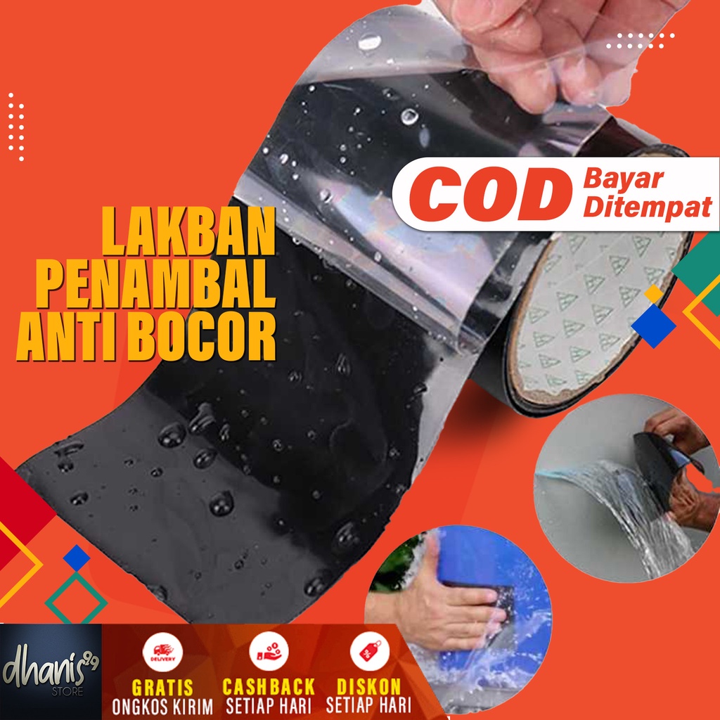 Lakban Penambal Anti Bocor Kuat Waterproof Tape Laban Menambal Bak Mandi Pipa Air Pralon PVC Keran