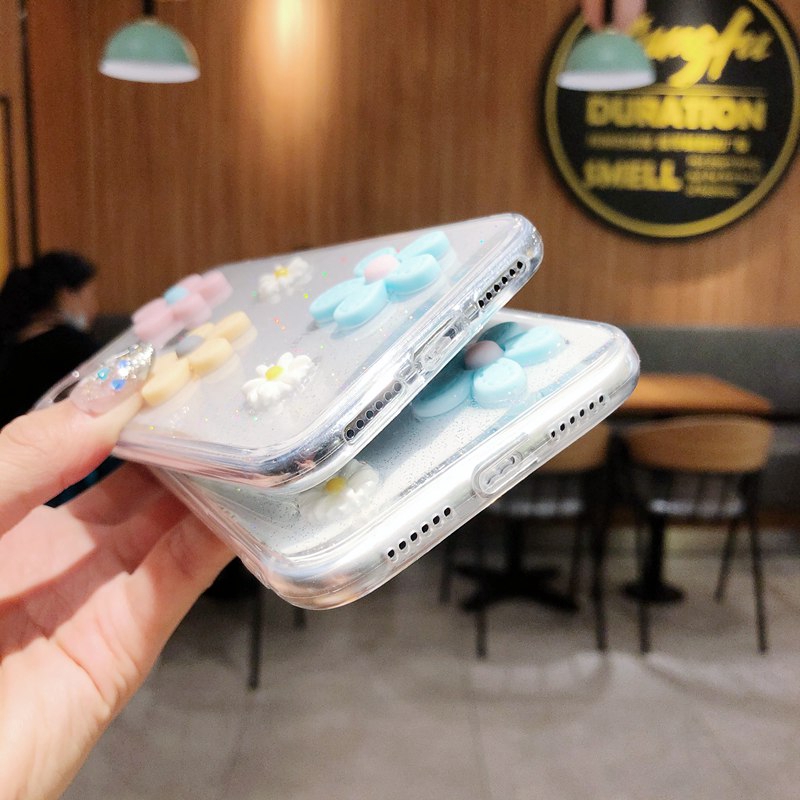 VIVO DIY Flower Clear Soft Case OPPO A57 A39 F1S K3 Realme X A3S Realme C1 F5 Youth F9 Pro F11 A7 A5S A12 A5 A9 2020 K5 Realme XT A31 2020 Reno 3 A91 Casing VIVO V5 V5S Y83 Y91C Y93 Z1 S1 Pro Y11 Y12 Y15 Y17 Y19