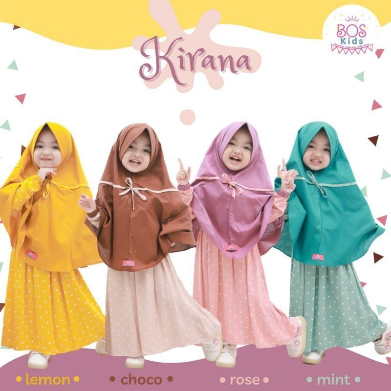 GAMIS Anak Set Hijab KIRANA By Bos Kids
